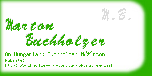 marton buchholzer business card